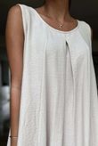Made in Italy Aster Pocketed Cocoon Dress Stone